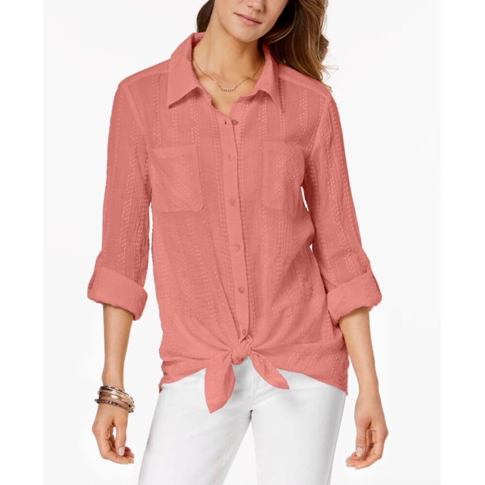 Style & Co Tie Front Shirt